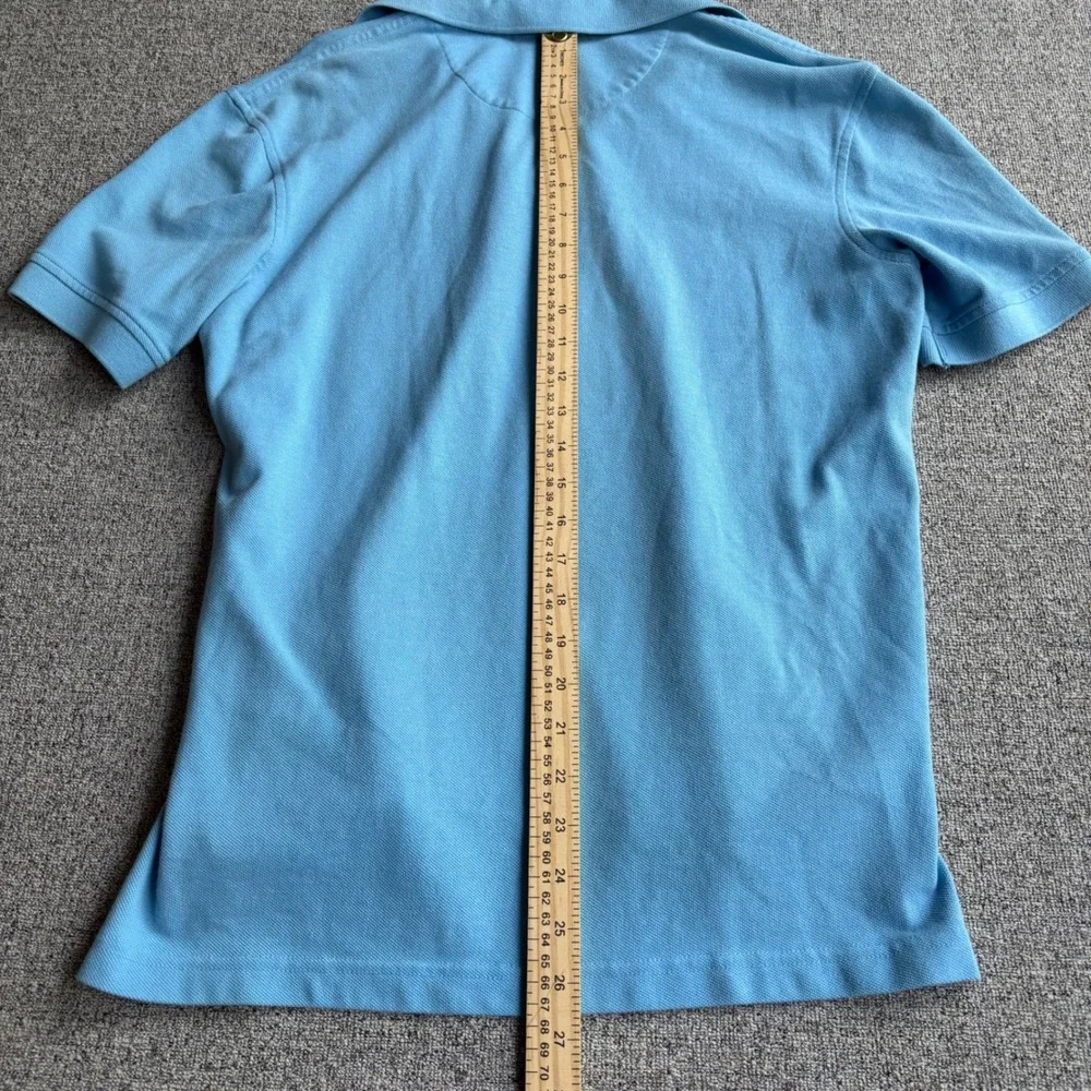 Polo Ralph Lauren Polo Shirt Mens M Short Sleeve Light Blue Red Pony Logo Cotton